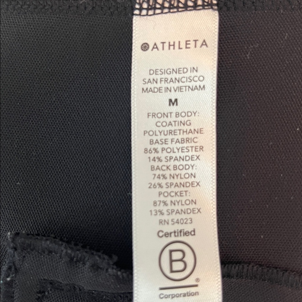 Athleta Delancey Mixed Media Shine Tights Leggings - Faux Leather - Picture 9 of 9